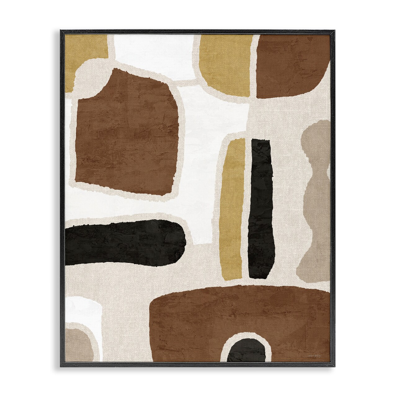 Stupell Industries Earthy Organic Shapes Framed Giclee Design by Amber Sterling